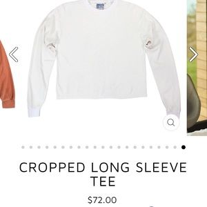 Jungmaven Cropped long sleeve tee S washed white